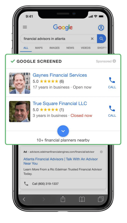 Google Local Service Ads Phone Preview